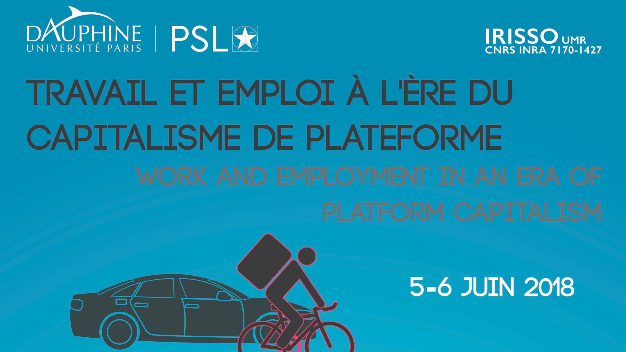 Conférence : Travail et emploi à l’ère du capitalisme de plateforme, à Paris les 5 et 6 juin